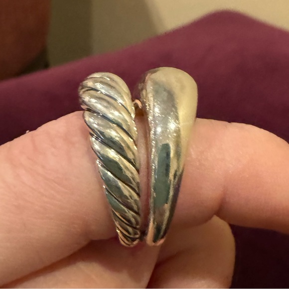 David Yurman Pure Form Set of 2 Stack Rings 925 Sterling Silver; NWOT; Size 6 - Picture 10 of 14